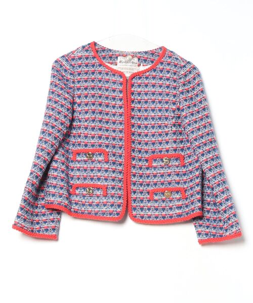 ミュベール ツィードジャケット　38 MUVEIL（ミュベール） ツイードジャケット 38 ブルー レディース