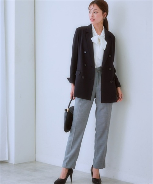 7days Life Styling ブラウス シャツ ストレッチパウダーサテン