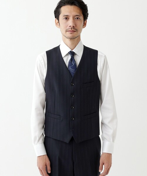 TAKEO KIKUCHI（タケオキクチ） スーツ ベスト 「THE FLAGSHIP」矢絣