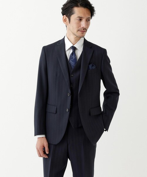 TAKEO KIKUCHI（タケオキクチ） スーツ ベスト 「THE FLAGSHIP」矢絣