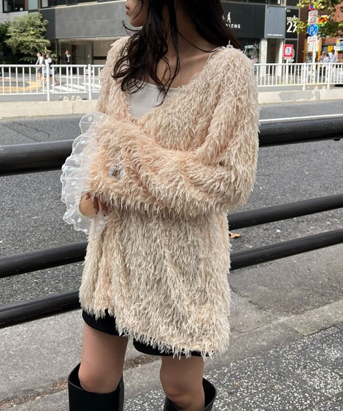 「HELLO.SANFRANCISCO」 カーディガン ONE SIZE アイボリー レディース_画像2