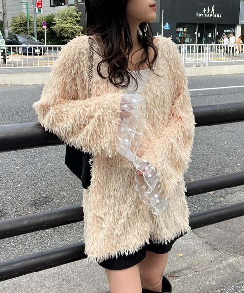 「HELLO.SANFRANCISCO」 カーディガン ONE SIZE アイボリー レディース_画像6