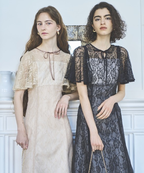 AND COUTURE(アンドクチュール) ドレス レースオーバーオーガン AND COUTURE(アンドクチュール) ドレス レースオーバーオーガン