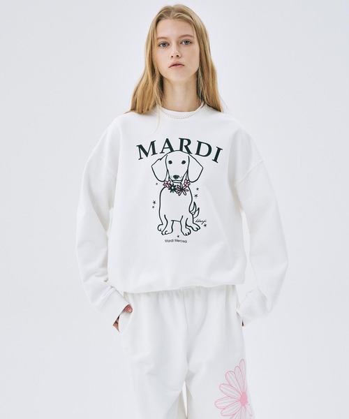 トレーナー スウェット SWEATSHIRT SWING THE TAIL DDANJI FLOWER NECKLACE レディース Mardi Mercredi トレーナー スウェット SWEATSHIRT SWING THE