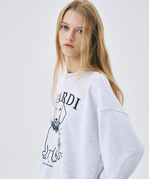 トレーナー スウェット SWEATSHIRT SWING THE TAIL DDANJI FLOWER NECKLACE レディース Mardi Mercredi トレーナー スウェット SWEATSHIRT SWING THE