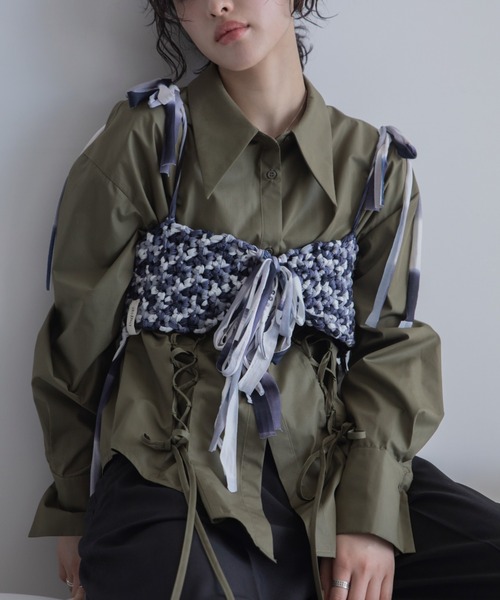 卒業式 「handmade」ハンドメイドミックスカラービスチェ/シュシュ/新