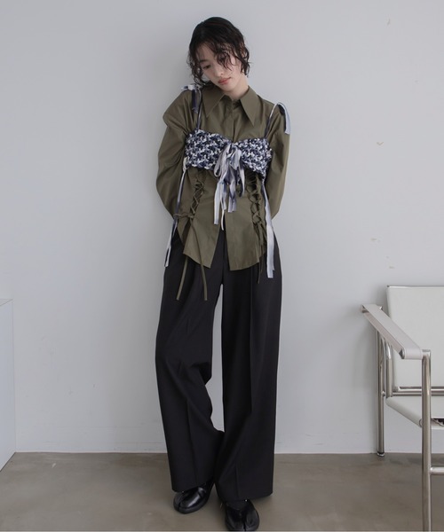 handmade」ハンドメイドミックスカラービスチェ/シュシュ レディース