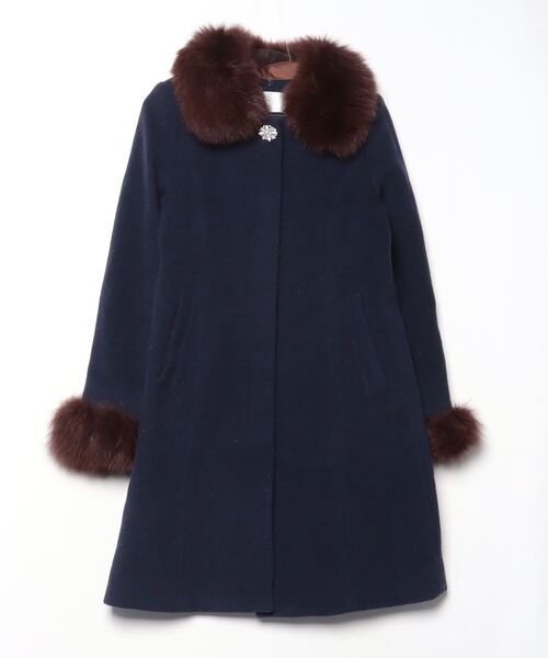 MIIA 　コート MIIA（ミーア） コート SMALL ネイビー レディース : ZOZOTOWN Yahoo