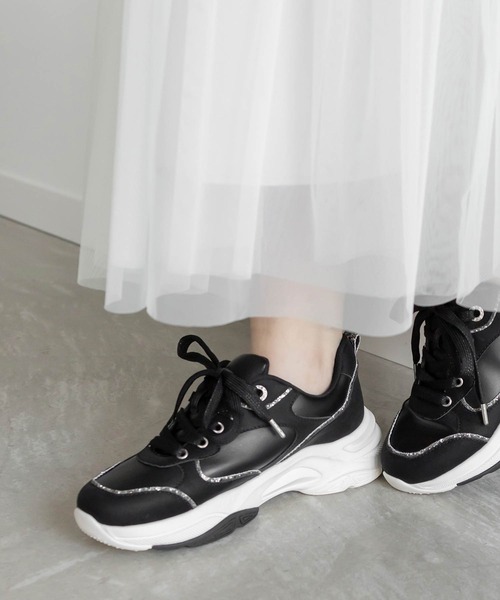 RANDA（ランダ） スニーカー グリッターラインスニーカー レディース