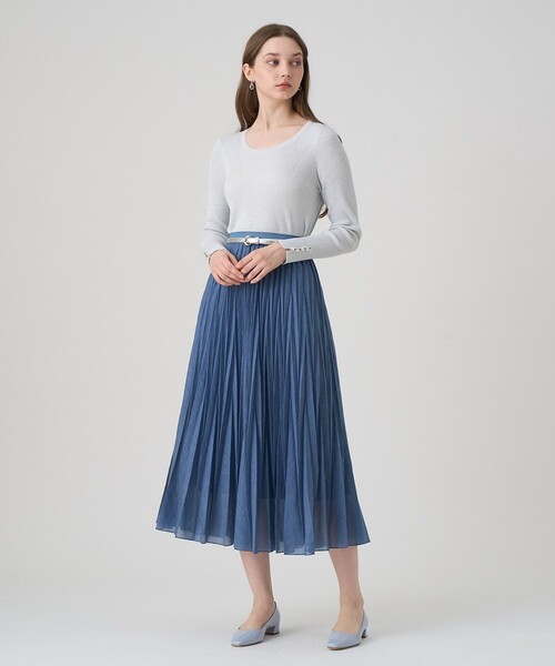 ANAYI（アナイ） スカート ソフトラミーランダムプリーツ スカート