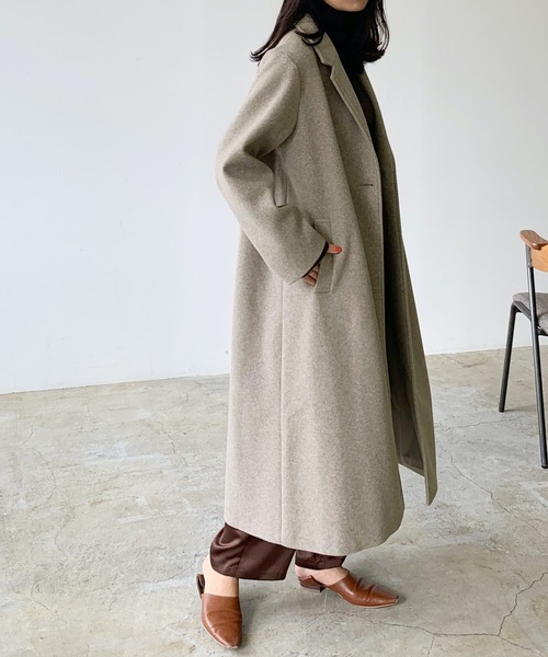 「LIAN」 チェスターコート FREE ブラック レディース_画像8