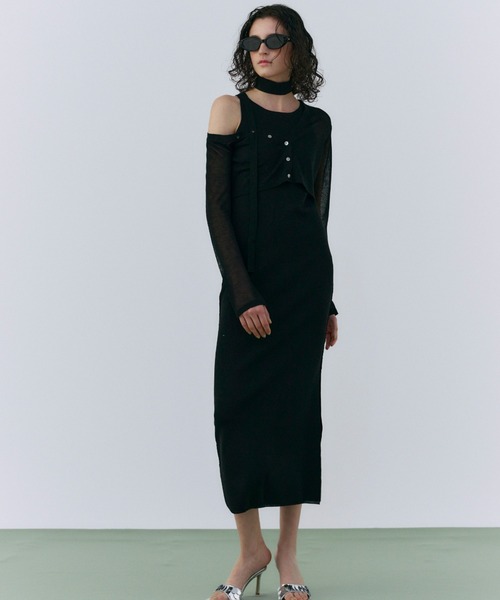 josemoon ニットワンピース JOSE MOON ワンピース OFFSHOULDER 2WAY NARROW KNITDRESS /オフ