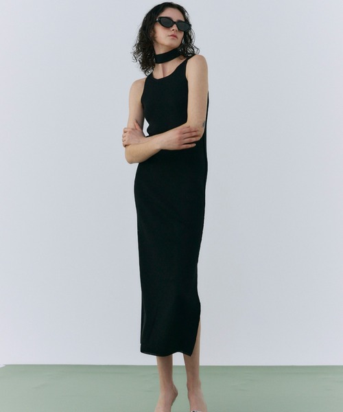 JOSE MOON ワンピース OFFSHOULDER 2WAY NARROW KNITDRESS /オフ