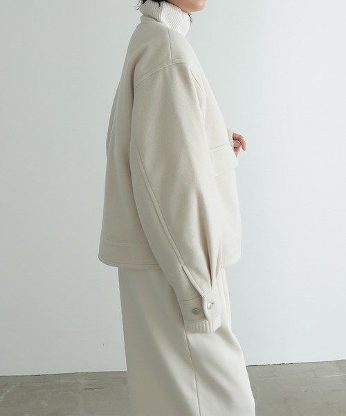 「for/c」 ブルゾン M チャコールグレー レディース_画像4