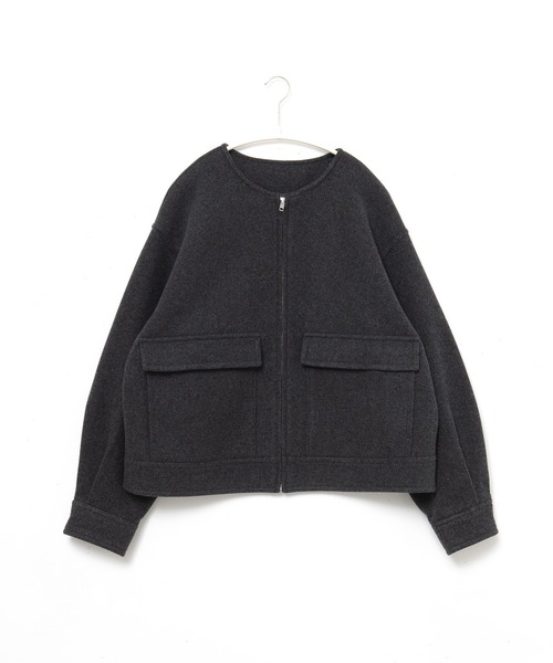 「for/c」 ブルゾン M チャコールグレー レディース_画像7