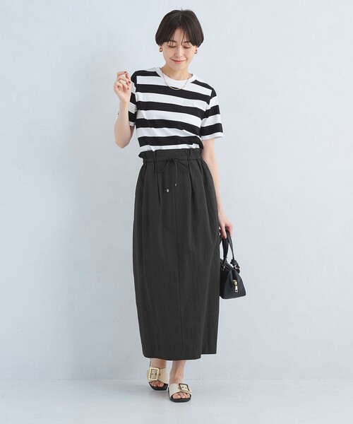 green label relaxing★ウエスト ギャザー バブル スカート green label relaxing スカート ウエスト ギャザー バブル
