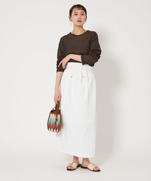 green label relaxing★ウエスト ギャザー バブル スカート green label relaxing スカート ウエスト ギャザー バブル
