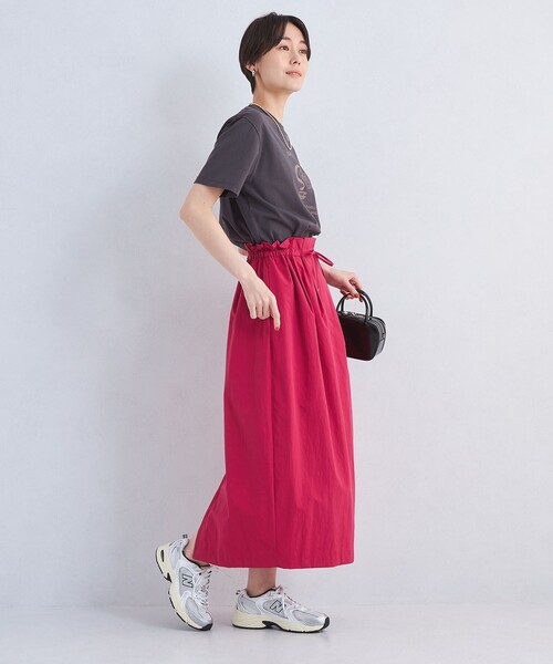 green label relaxing★ウエスト ギャザー バブル スカート green label relaxing スカート ウエスト ギャザー バブル