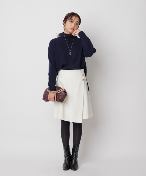 「JUSGLITTY」 スカート 0 ネイビー レディース_画像4