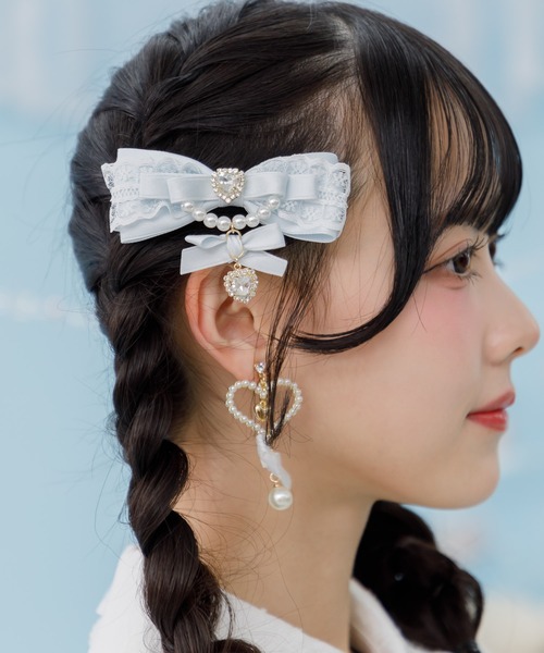 ROJITA（ロジータ） ヘアクリップ ギャザーレースレイヤードクリップ 