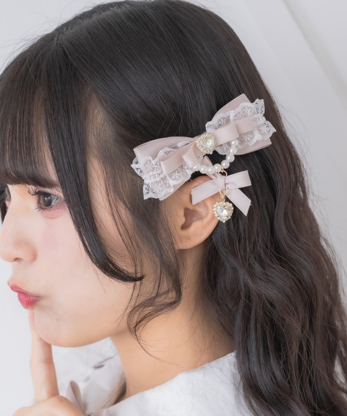ROJITA（ロジータ） ヘアクリップ ギャザーレースレイヤードクリップ