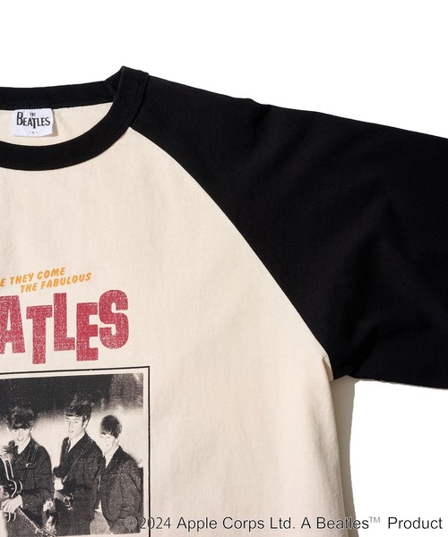 tシャツ 「THE BEATLES/ザ ビートルズ」ツアーフォトプリントラグランスリーブTシャツ/バックプリント レディース メンズ セール】【THE BEATLES/ザ ビートルズ】ツアーフォトプリント
