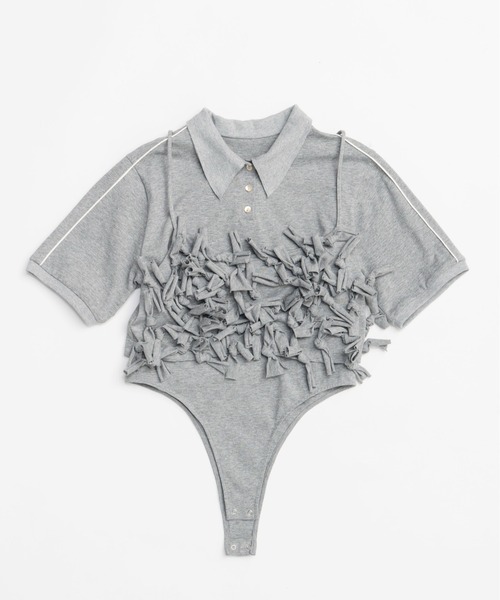 MAISON SPECIAL ポロシャツ ポロ Ribbon Polo Bodysuit/リボン