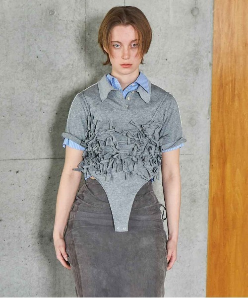MAISON SPECIAL ポロシャツ ポロ Ribbon Polo Bodysuit/リボン