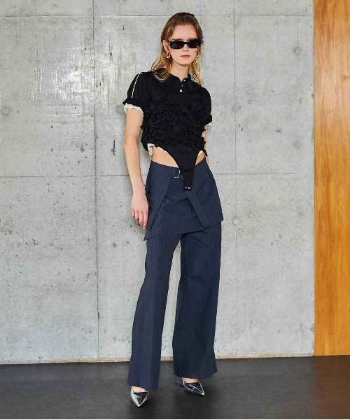 MAISON SPECIAL ポロシャツ ポロ Ribbon Polo Bodysuit/リボン
