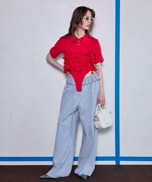MAISON SPECIAL ポロシャツ ポロ Ribbon Polo Bodysuit/リボン