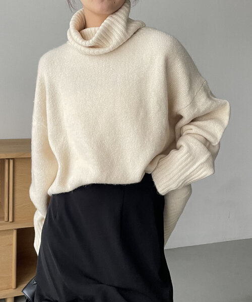 「CAPRICIEUX LE'MAGE」 タートルネックニット FREE アイボリー レディース_画像2