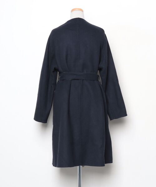TONAL（トーナル） ノーカラーコート 38 ネイビー レディース