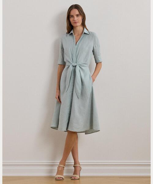 【Ralph Lauren】リネン シャツドレス LAUREN RALPH シャツワンピース リネン シャツドレス : ZOZOTOWN