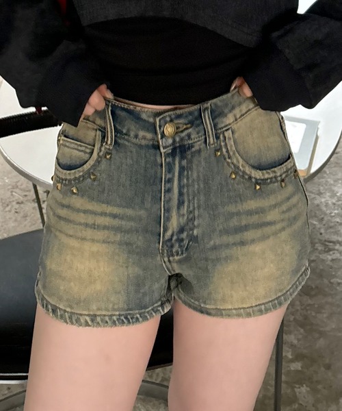 ジュンヤワタナベ　スタッズデニム　ショートパンツ JUNYA WATANABE COMME des GARCONS MAN Levi's® Wネーム