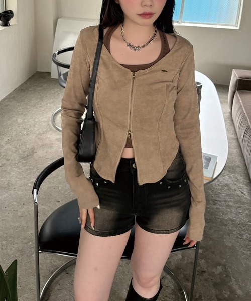 nine　スタッズ　ショートパンツ VQ ジーンズ デニム デニムパンツ Studded denim shorts
