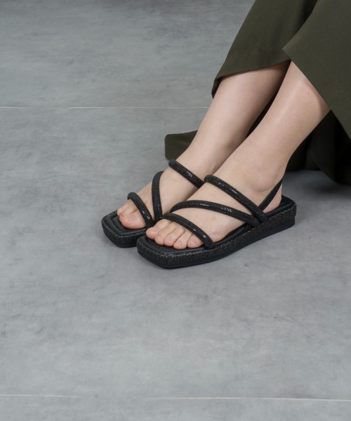 Mollini サンダル 「Mollini/モリーニ」厚底 ジュート エスパ