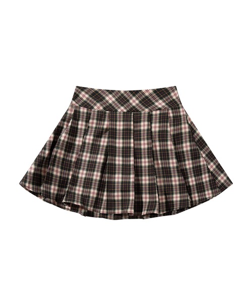 スカート 「HOOK」for girls チェック柄ボックスプリーツスカート