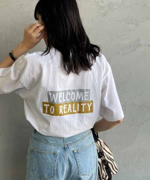 tシャツ 「FUNG/ファング」 REALITY カットオフ プリントＴシャツ レディース