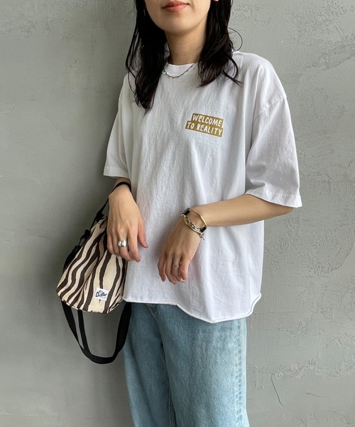 tシャツ 「FUNG/ファング」 REALITY カットオフ プリントＴシャツ レディース FUNG tシャツ 「FUNG/ファング」 REALITY カットオフ プリントT