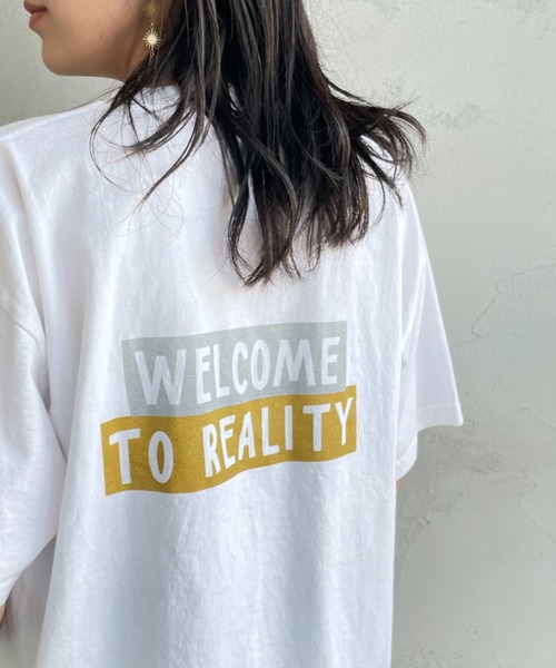 tシャツ 「FUNG/ファング」 REALITY カットオフ プリントＴシャツ レディース FUNG tシャツ 「FUNG/ファング」 REALITY カットオフ プリントT