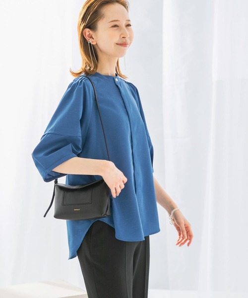 UVカットウォッシャブルリネン混シャツブラウス ブラウス シャツ UVカットウォッシャブルリネン混シャツブラウス