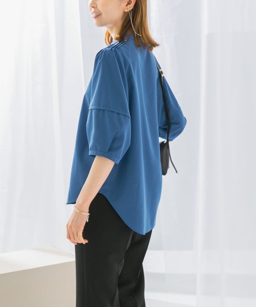 ブラウス シャツ UVカットウォッシャブルリネン混シャツブラウス レディース ブラウス シャツ UVカットウォッシャブルリネン混シャツブラウス