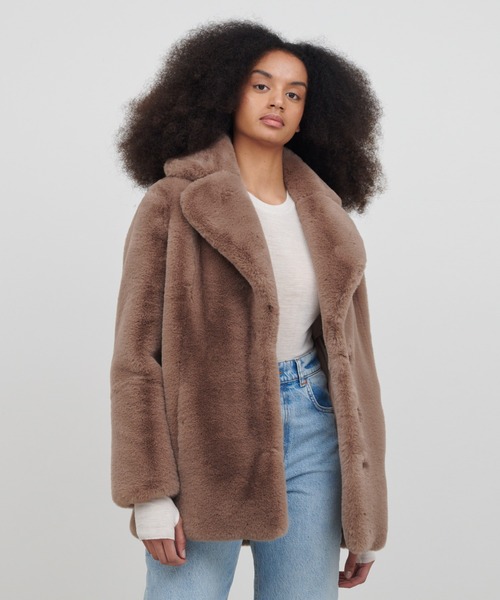 【jakke】ジャッキー　ファーコート jakke（ジャッキー） ファーコート 8 ブラウン レディース : ZOZOTOWN