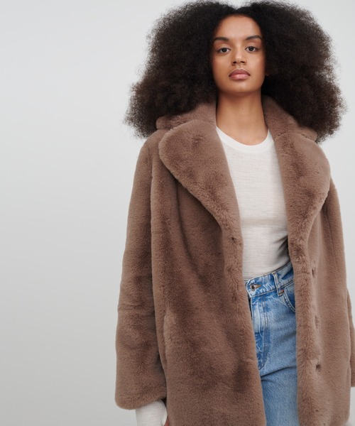 jakke（ジャッキー） ファーコート 8 ブラウン レディース : ZOZOTOWN