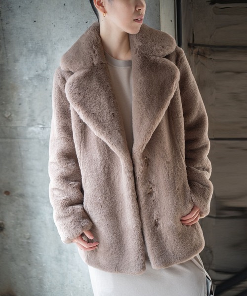 jakke（ジャッキー） ファーコート 8 ブラウン レディース : ZOZOTOWN