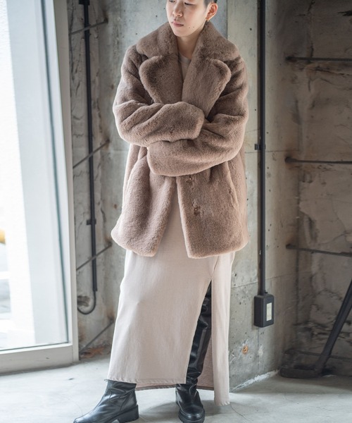 jakke（ジャッキー） ファーコート 8 ブラウン レディース : ZOZOTOWN