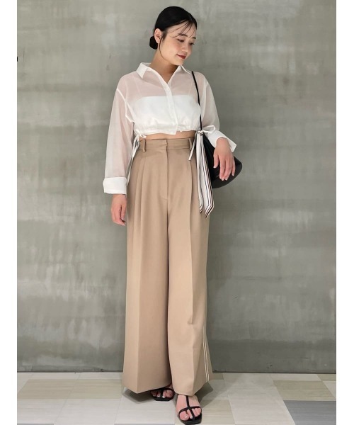 SNIDEL ブラウス シャツ シアーシャツ レディース : ZOZOTOWN