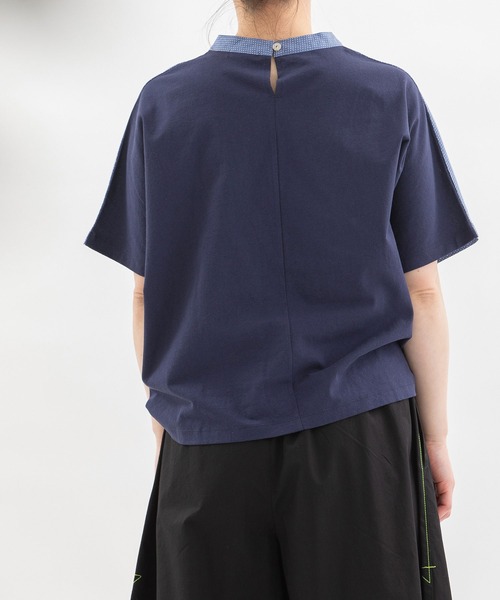 tシャツ Cloche USコットンフロントピンドットトップス レディース nop de nod tシャツ Cloche USコットンフロントピンドット