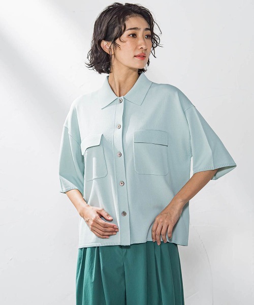 la.f（ラ・エフ） ニット セーター ポケット付き襟ニット「手洗い