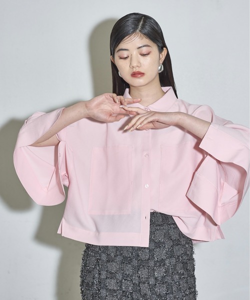 「THE YOn」 半袖シャツ FREE オフホワイト レディース THE Yon 「THE YOn」 半袖シャツ FREE ホワイト レディース